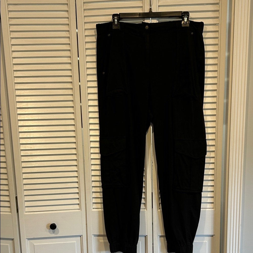 All Saints Black Jogger Cargo Pants